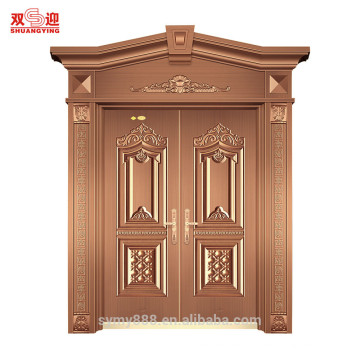 Good look golden steel door with roman column in China